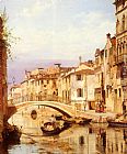 A Gondola On A Venetian Backwater Canal by Antonietta Brandeis